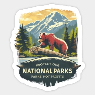 Resist Bear - protect our national parks Sticker